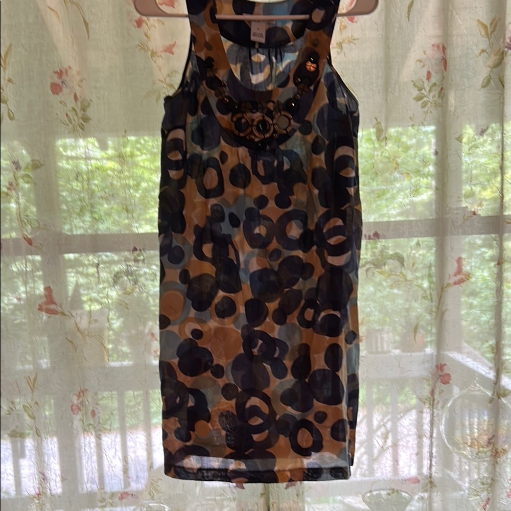 Kensie Black and Brown Sleeveless Sheath Dress